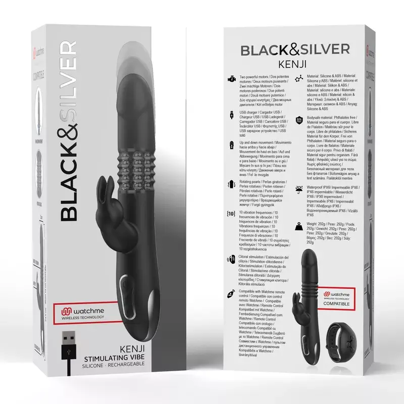Массажер black&silver KENJI Stimulating Vibe WatchMe Photo 7