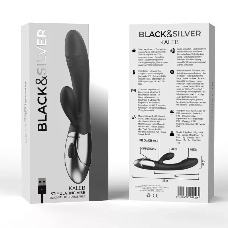 Вибратор black&silver KALeb Stimulating Vibe Photo 6