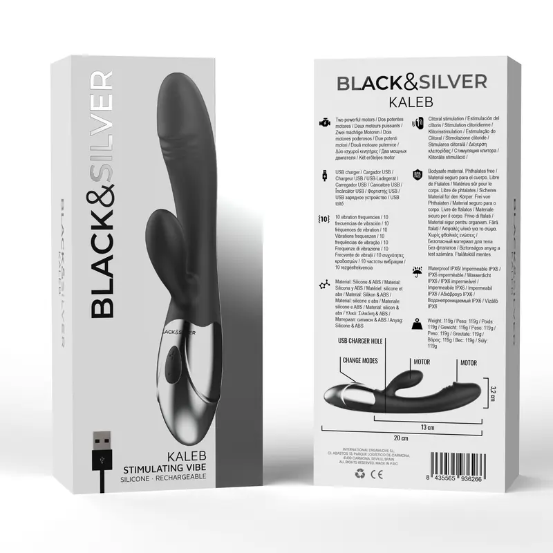 Vibrator black&silver KALeb Stimulating Vibe Photo 6