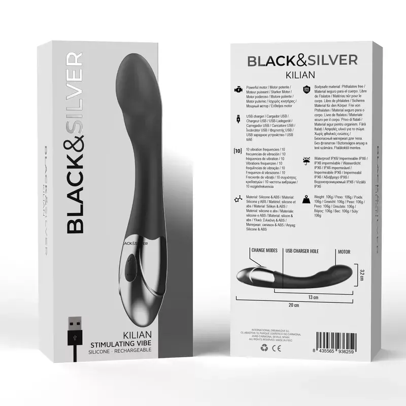 Персональный массажер black&silver KILIAN STIMULATING VIBE Photo 6