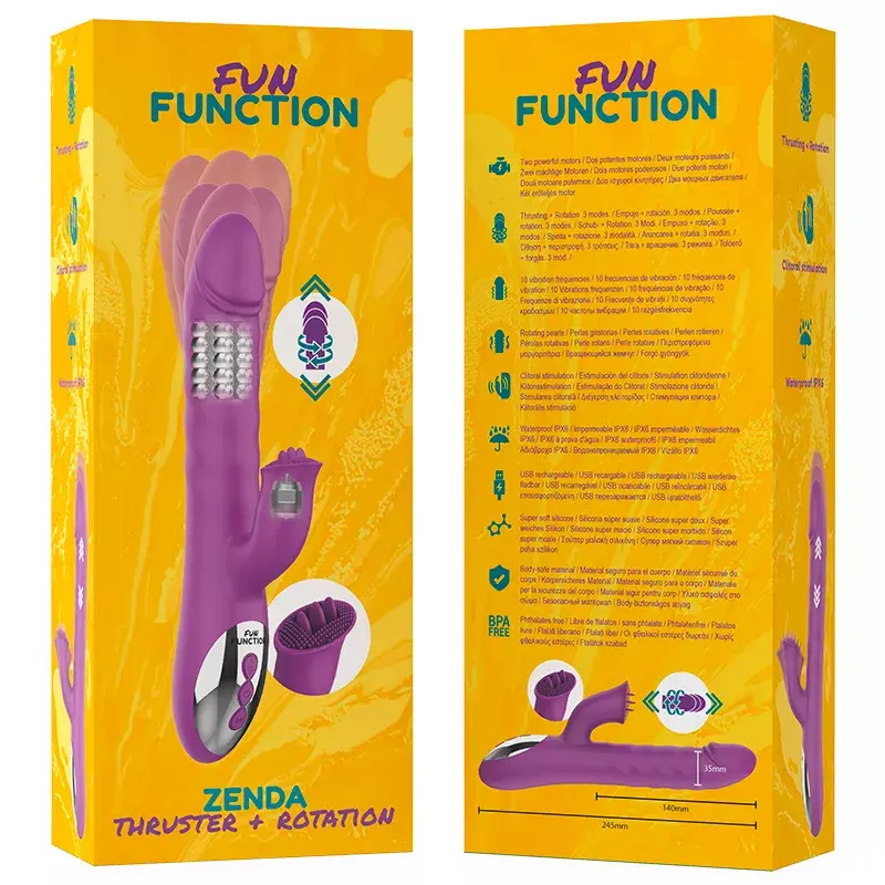Вибратор Fun Function Zenda Thruster & Rotation Photo 8