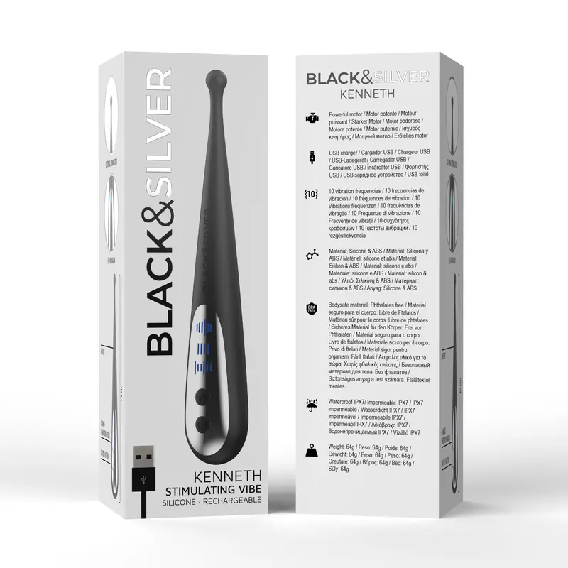 Vibrators black&silver KENNETH STIMULATING VIBE Photo 6