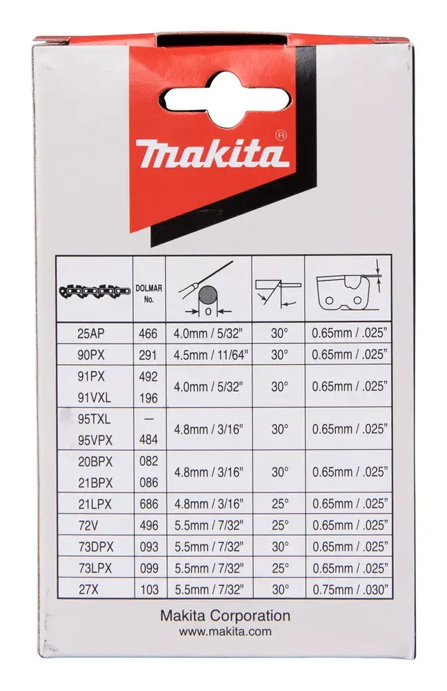 Цепь для пилы замена Makita 191H00-0 Photo 3