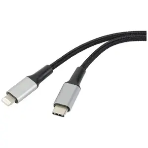 Renkforce RF-4995188 Lightning to USB-C cable 2 m black USB 2.0 15W 3A MFi certified