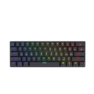 Mechanical keyboard SAVIO BLACKOUT BROWN — 60% wired USB, QWERTY English, Outemu Black switches, RGB backlight, black