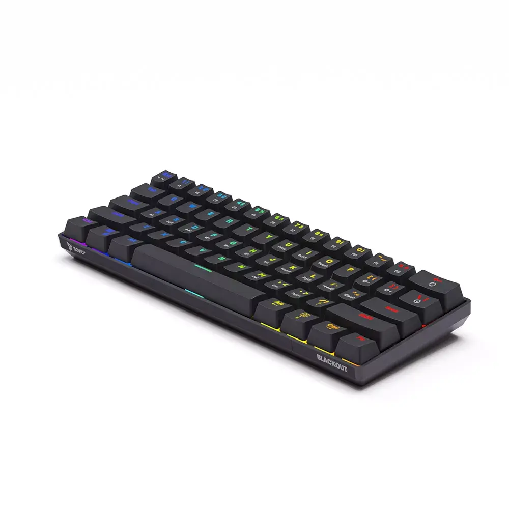 SAVIO BLACKOUT BROWN mehāniskā tastatūra 60% USB Photo 4