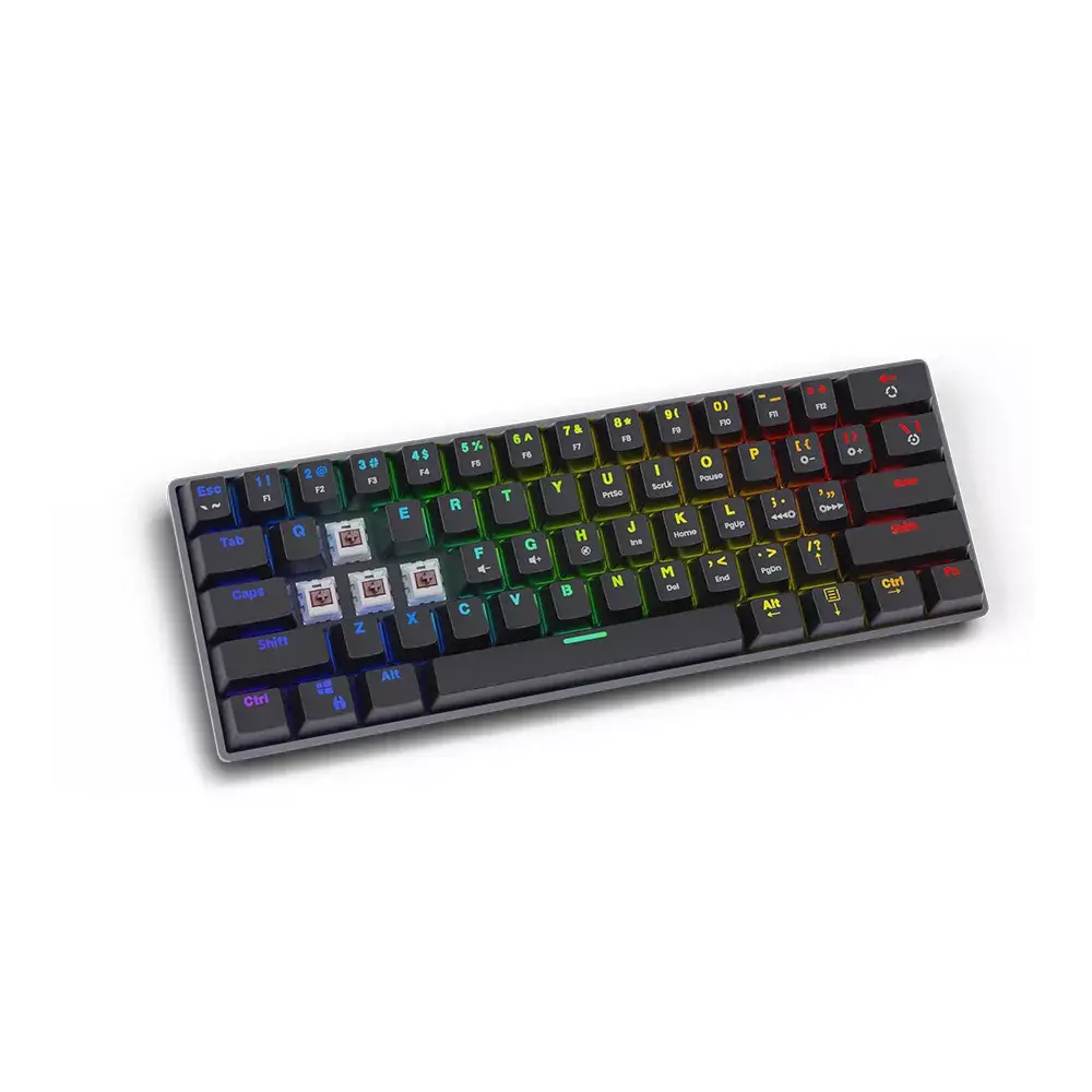SAVIO BLACKOUT BROWN mehāniskā tastatūra 60% USB Photo 5