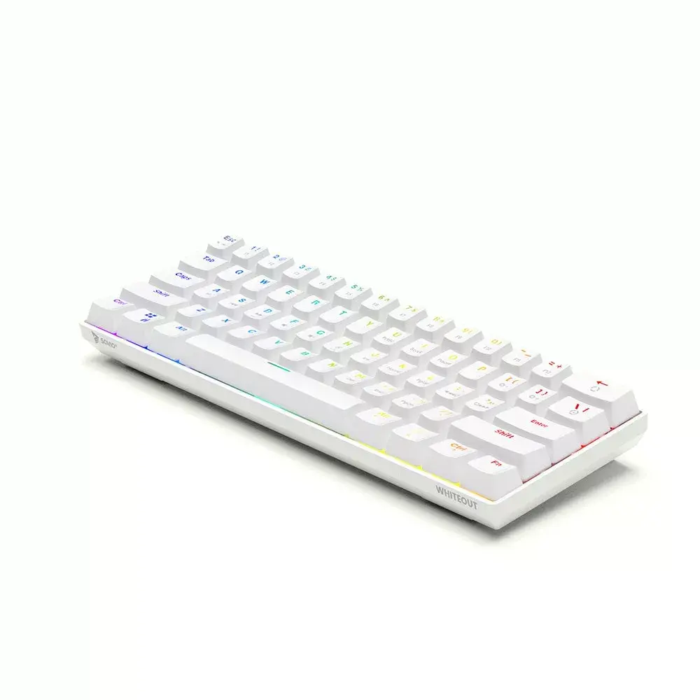 SAVIO WHITEOUT BROWN mehāniskā 60% spēļu tastatūra Photo 4
