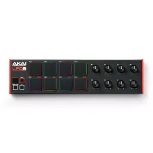 Akai LPD8 MKII MIDI keyboard 8 keys USB Black Red