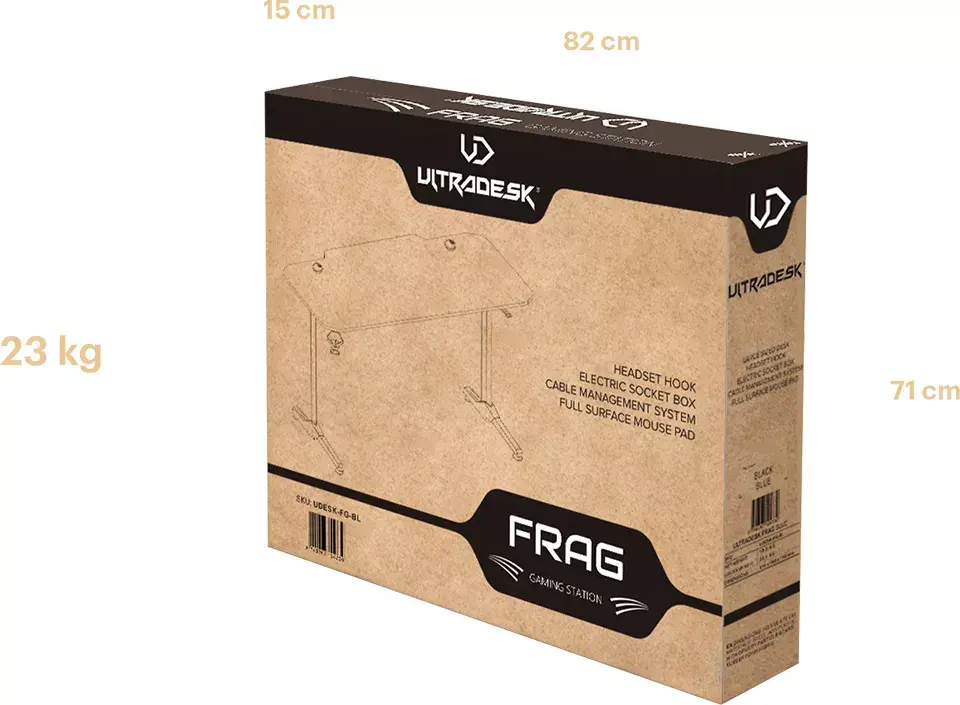 Стол Ultradesk Frag V3 Black 1400×600 Photo 8