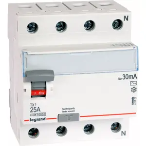 УЗО 4P 25A 30мА тип AC Legrand P304 (MPN 411707)