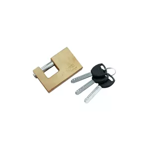 Padlock MODECO MN-02-490 brass shackle 90 mm