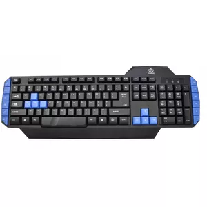 Keyboard Rebeltec Warrior Gaming USB QWERTY Polish Black Blue