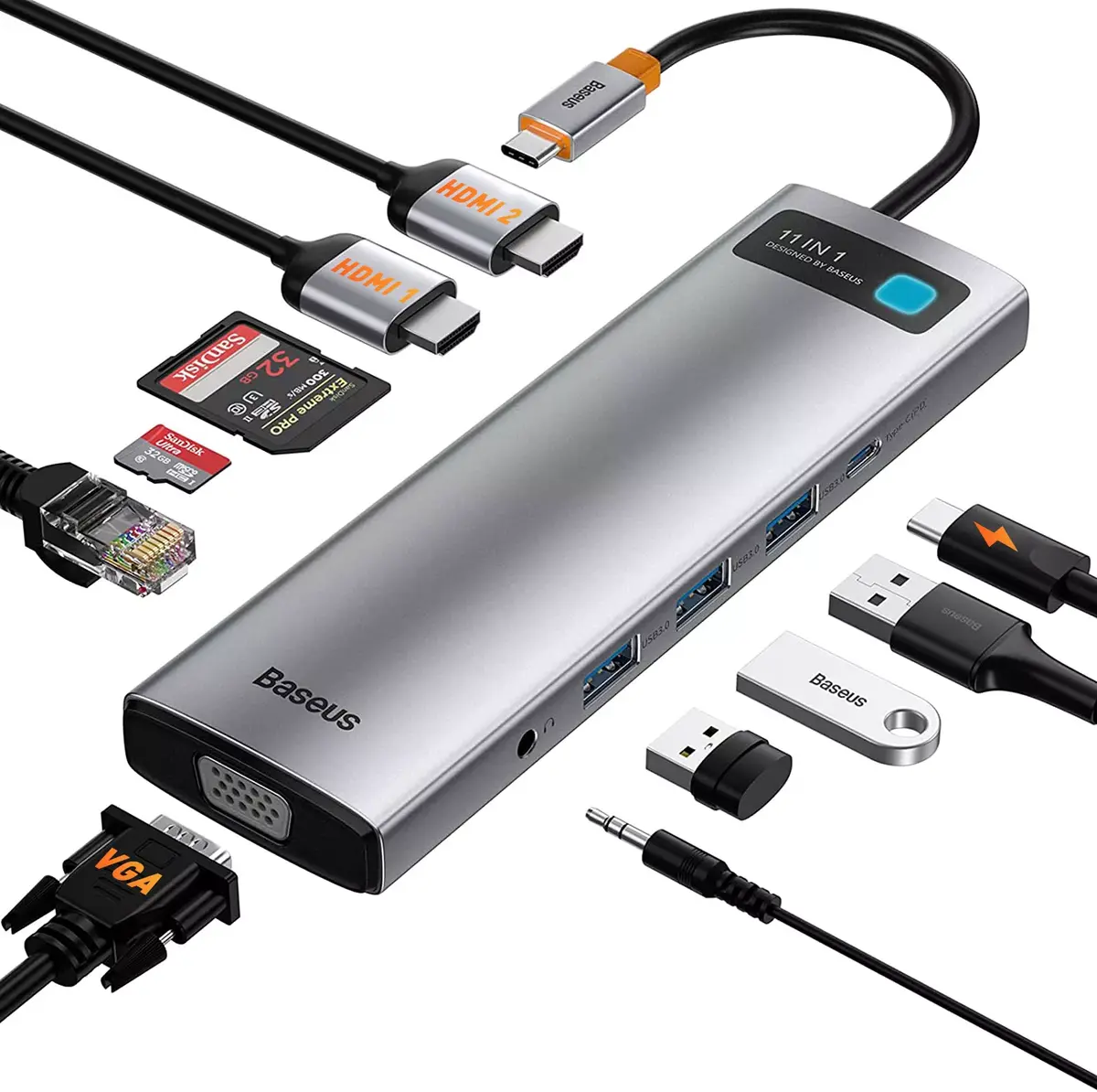 Baseus Metal Gleam Series 11-in-1 Vadu USB 3.2 Gen 1 Type-C Photo 2