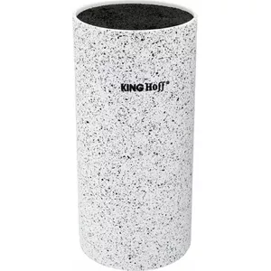 Knife block KingHoff KH-1092 with marble coating, countertop storage for kitchen knives