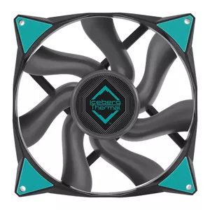 Computer case fan Iceberg Thermal IceGALE Xtra 140 mm, 12 V, 500–2500 RPM, dual ball bearing, 169 CFM, black
