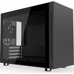 Корпус для ПК Krux Naos TG, закаленное стекло, черный (Mini ITX)