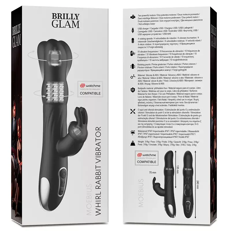 Вибратор brilly glam Moebius Rabbit Wireless Rotator Photo 7