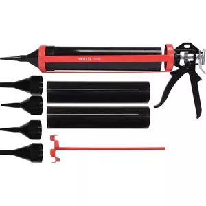 Skeleta hermētiķa pistole YATO YT-67580, tērauda rāmis, 330 mm, melna/sarkana
