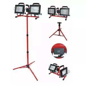 Halogen Work Light Proline 2x500W Portable Dual Lamp on Tripod, model 66158