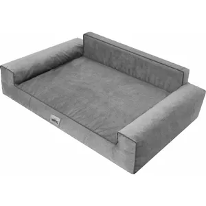 Dog bed Hobbydog Glamour New Grey XL/XXL — large soft resting mat for dogs