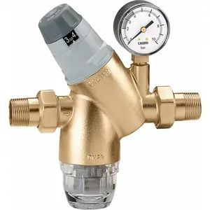 Регулятор давления CALEFFI 535151 3/4" с заменяемым картриджем и манометром