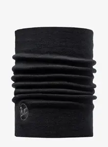 Buff daudzfunkcionāls kakla šalītis Heavyweight Merino Wool — melns, bezšuvju, elastīgs