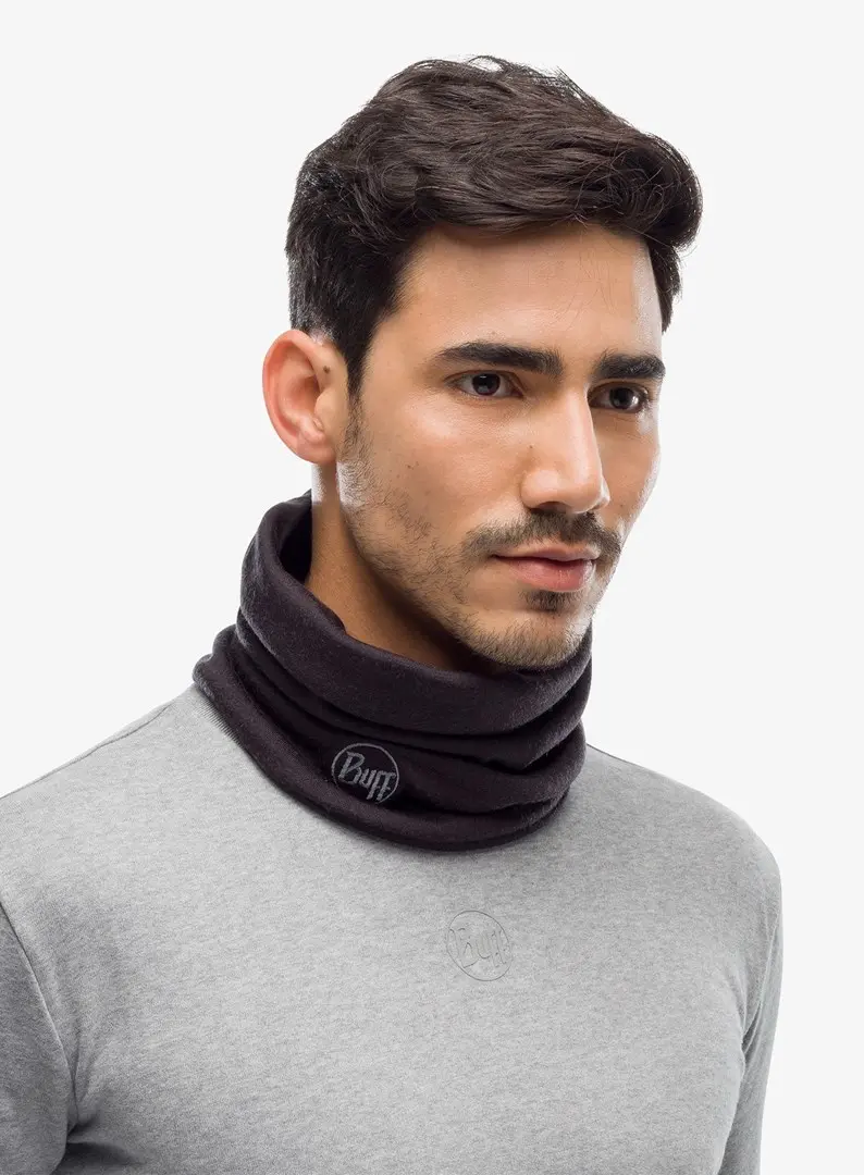 Neck gaiter Buff Heavyweight Merino Wool — Black Photo 2