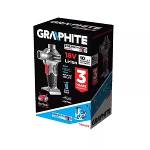 Elektriskais gaisa sūknis GRAPHITE 58G089 — kompakts, dziļums 125 mm, svars 425 g, 1 gab.