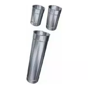 Chimney pipe MK Systemy Kominowe RP L1000 120, stainless steel flue section 120 mm, length 1000 mm