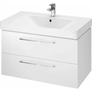 Раковина CERSANIT Lara Mille 79.4 см белая S801-338-DSM, керамическая накладная