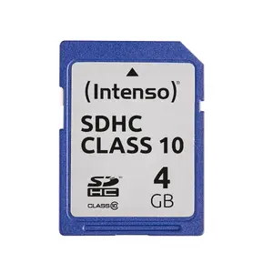 Intenso SDHC 4 GB Atmiņas Karte Class 10 Lasīšanas Ātrums 25 MB/s Melna