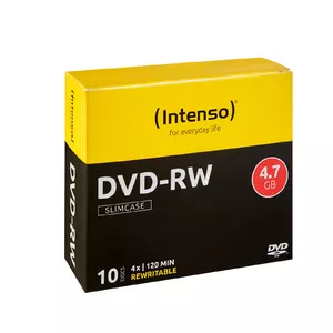 INTENSO DVD-RW 4.7 ГБ 4x, 10 шт., оптический диск 120 мм, slimcase