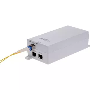 Midspan power injector AXIS 5901-002 — wired PoE midspan, Input 100–240 V, Output 56 V, White, 80×184×50 mm