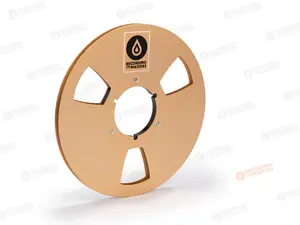 Reel-to-reel metal NAB adapter 1/4" for 10" reels, Recording The Masters R39602, champagne finish