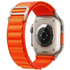 Неоплетённый нейлоновый ремешок Tech-Protect для Apple Watch 42/44/45/49 мм — оранжевый