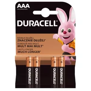 Батарейки Duracell Basic AAA (LR03) — 4 шт., щелочные
