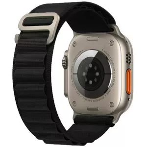 Nila siksniņa Tech-Protect no neilona priekš Apple Watch 42/44/45/49 mm, melna
