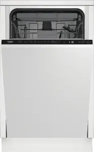 Полностью встраиваемая узкая посудомоечная машина Beko BDIS 38120Q на 11 комплектов посуды, с 8 программами мойки, уровнем шума 46 дБ и классом энергопотребления E