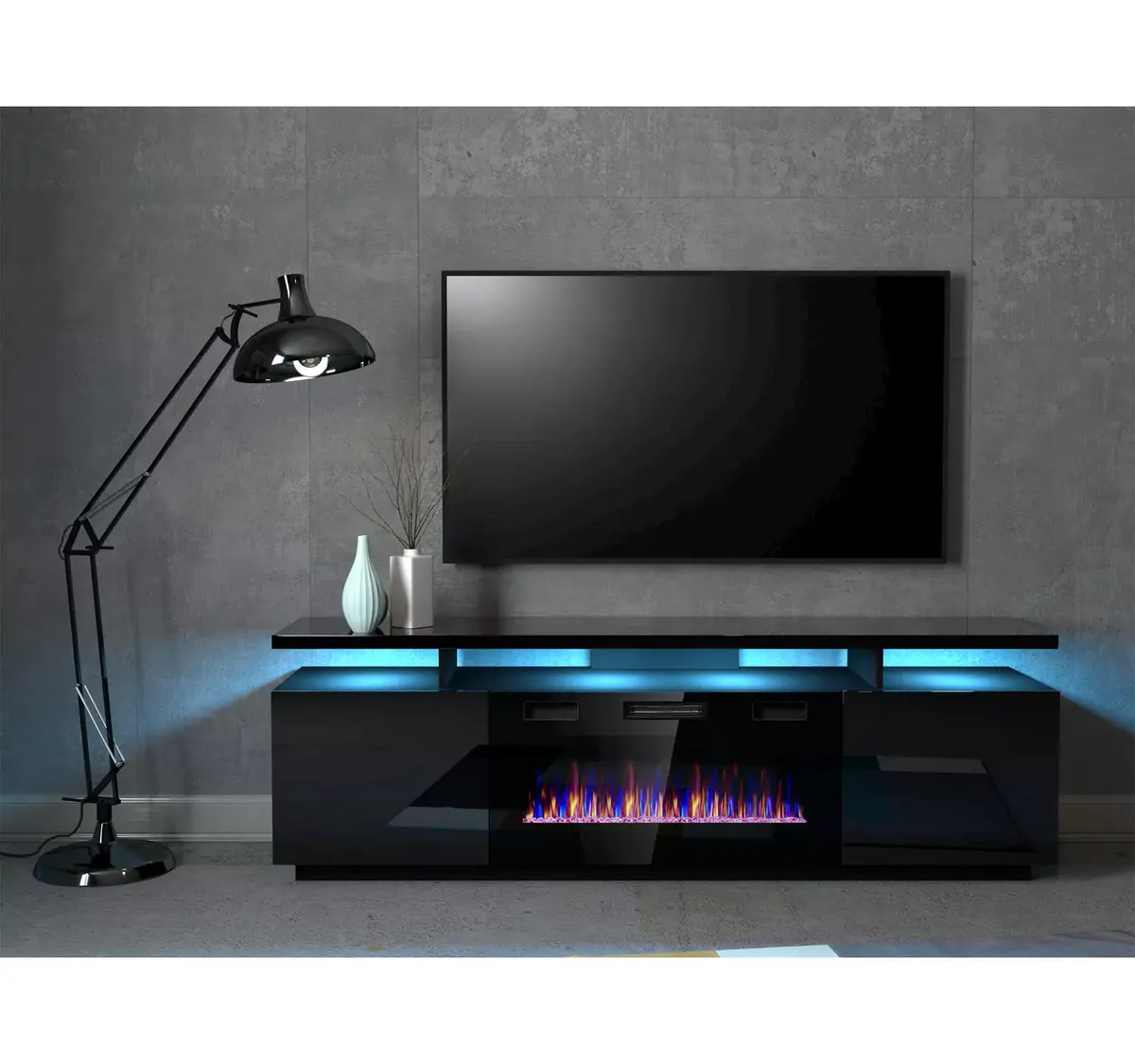 Cama Meble EVA TV skapītis ar elektrisko kamīnu Photo 3