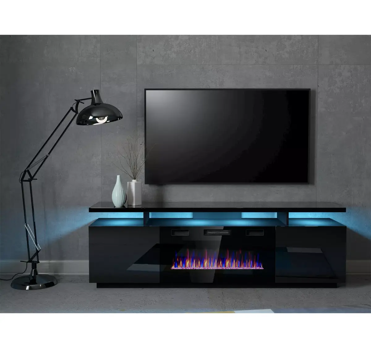 Cama Meble EVA TV skapītis ar elektrisko kamīnu Photo 4