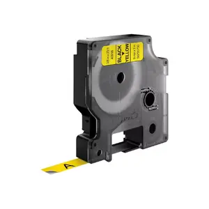 Etiķešu lente DYMO D1 Standarta Melna uz dzeltena 9mm