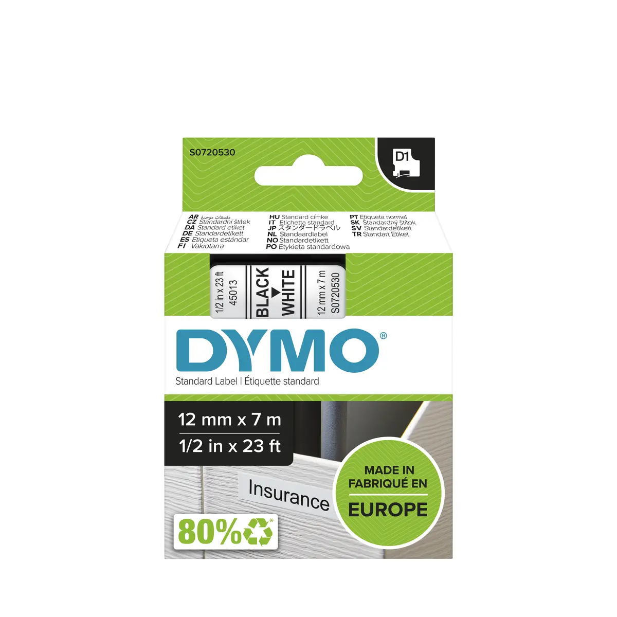 Лента для этикеток Dymo D1 S0720530 12 мм x 7 м Photo 12