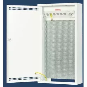 KARWASZ MRN-2 Surface Mounted Distribution Box with Patch Panel, 250V 2P+Z Socket and Perforated Mounting Plate