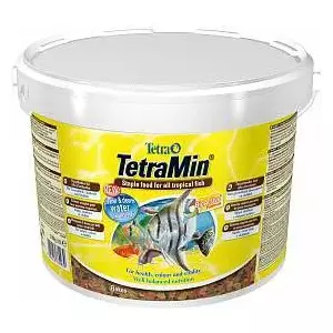 Корм в хлопьях для аквариумных рыб Tetra TetraMin 10 L от Tetra, ежедневное питание для тропических рыб