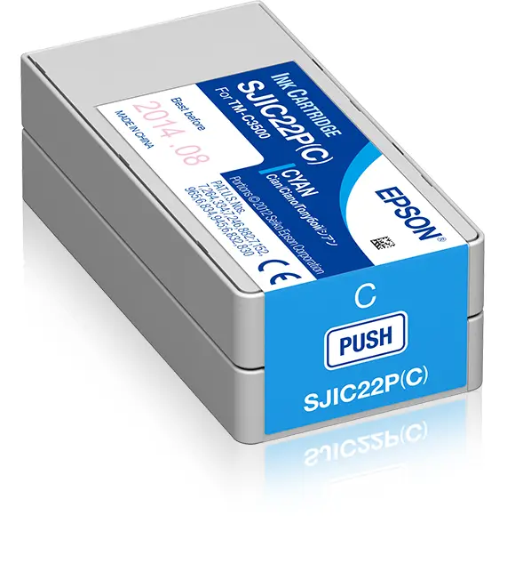 Oriģināls cyan tintes kasetne Epson SJIC22P(C)
