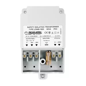 Isolation transformer SATEL TR 60 VA, 230 V AC input, 47–63 Hz, IP43