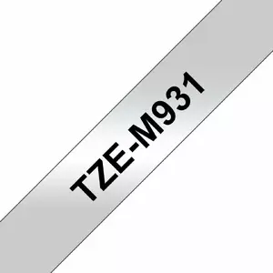 Label-making tape Brother TZE-M931 Black on silver