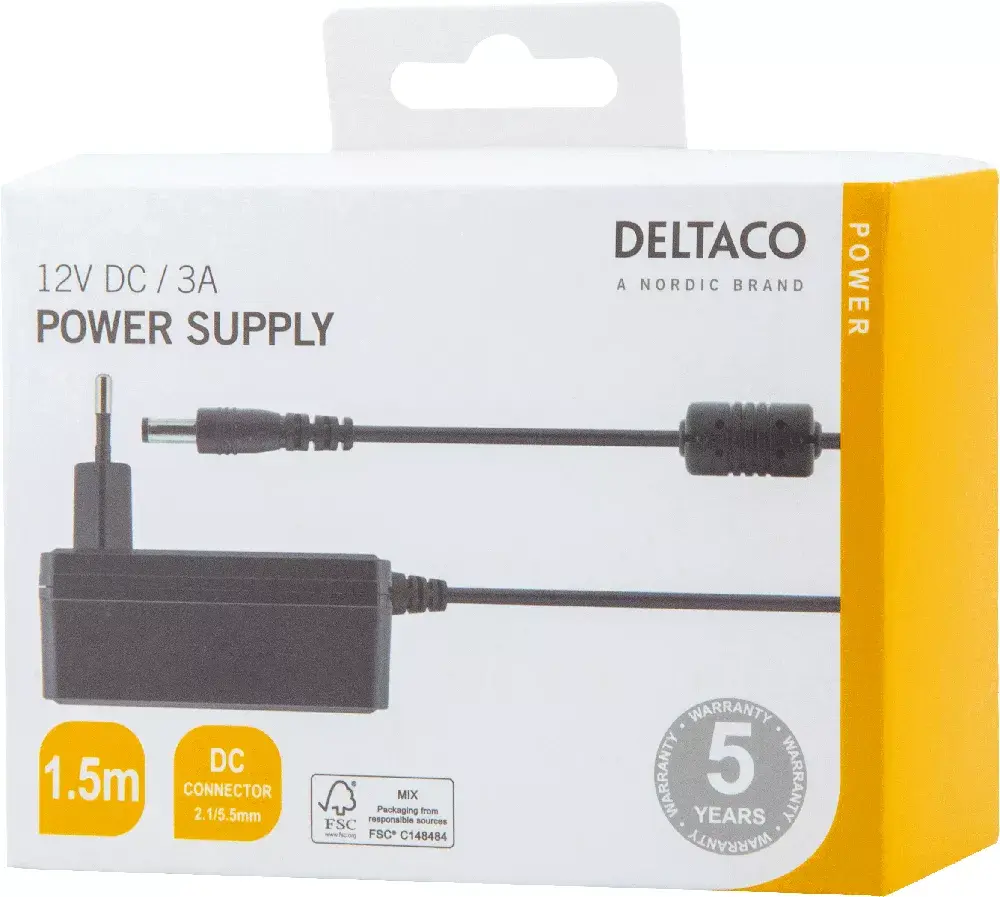 Deltaco PS12-30B barošanas adapteris Photo 4