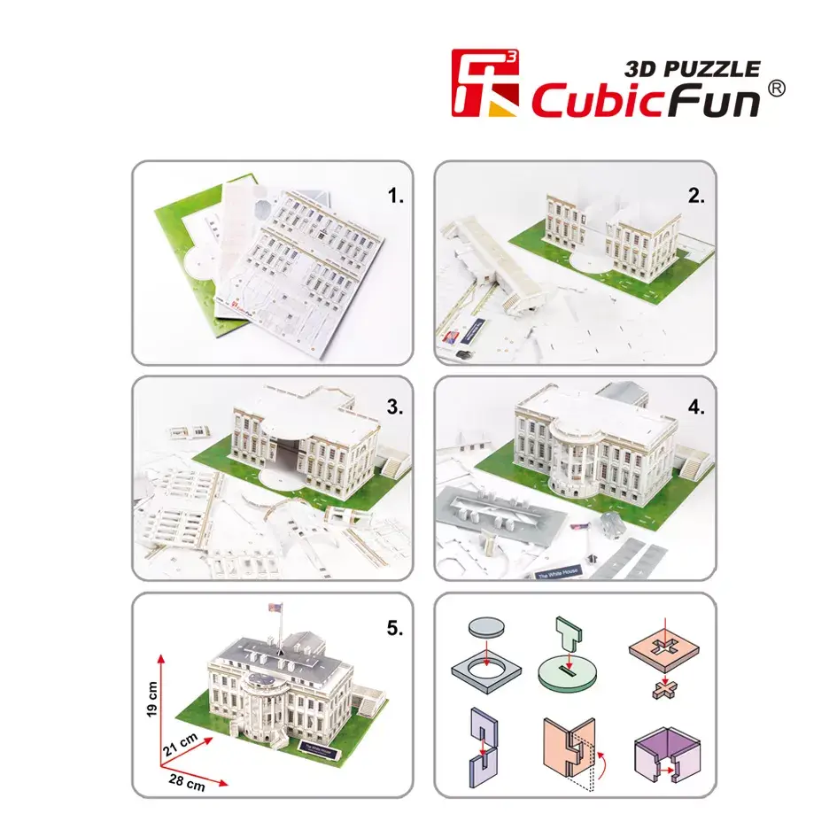 3D-пазл Cubicfun C060H White House Photo 7